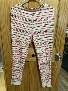 LC Lauren Conrad Red and Cream Fair Isle Pajama Pants